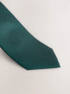 Vert - Ensemble cravate et pochette texturées