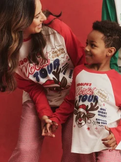 Vert - Ensemble pyjama à manches longues en coton sur adulte assorti pour la famille Noël