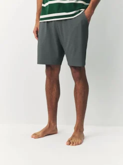 Vert - Ensemble pyjama rayé en jersey à manches courtes