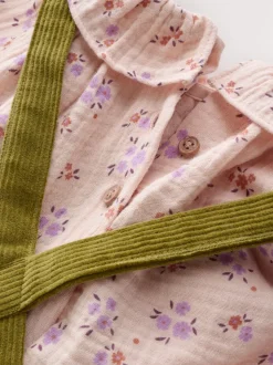 Vert - Ensemble salopette et collants en velours côtelé à imprimé fleuri (3mois -6ans)