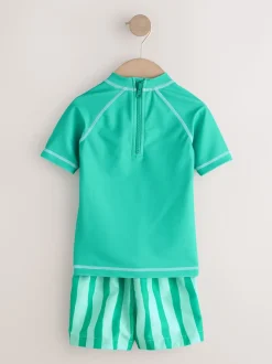 Vert - Ensemble Sunsafe Rash Gilet et short de bain (3mois-7ans)