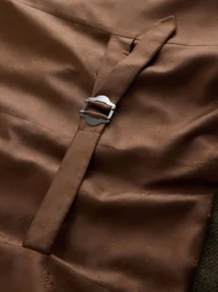 Vert - Gilet de costume en laine à chevrons Blend