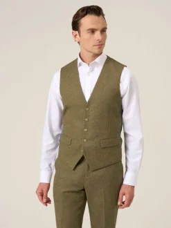 Vert - Gilet de costume texturé Skopes Fox