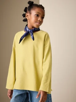 Vert - Haut texturé à manches longues (3-16ans)