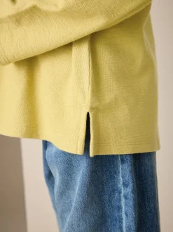 Vert - Haut texturé à manches longues (3-16ans)