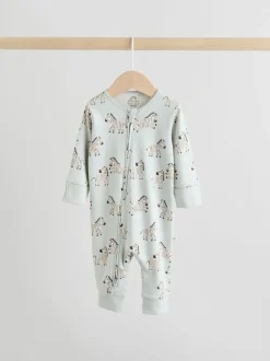 Vert à la menthe - Lot de 3 dors-bien sans pieds zippés pour bébé (0mois3ans)