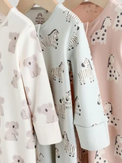 Vert à la menthe - Lot de 3 dors-bien sans pieds zippés pour bébé (0mois3ans)