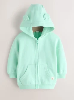 Vert à la menthe - Sweat à capuche zippé (3mths-7yrs)