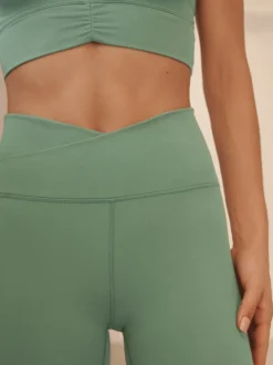 vert - Leggings enveloppants de yoga actif