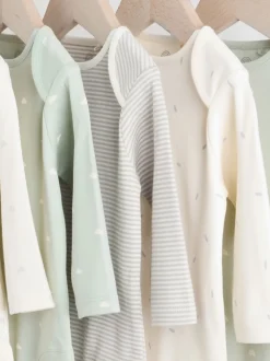 vert - Lot de 5 bodys à manches longues pour bébé