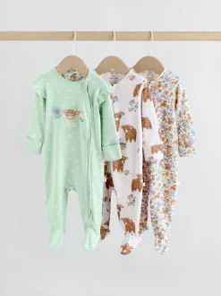 vert - Lot de 3 dors-bien zippés bidirectionnels (0-2ans)