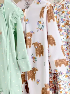 vert - Lot de 3 dors-bien zippés bidirectionnels (0-2ans)