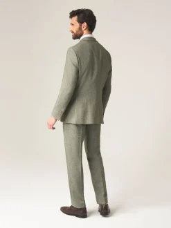 Vert - Modèle droit - Skopes Jude Tweed Veste de costume ajustée