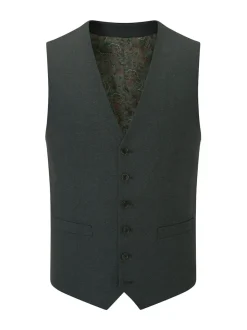 Vert - Modèle droit - Skopes Harcourt Single Breasted Coupe sur mesure Suit Gilet
