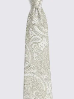 Vert - MOSS Mariage Motif paisley Cravate
