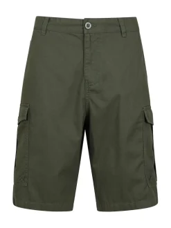 Vert - Mountain Warehouse Mens Lakeside 100% Cotton Cargo Shorts