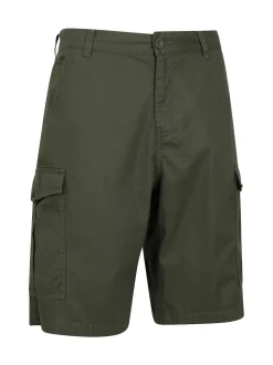 Vert - Mountain Warehouse Mens Lakeside 100% Cotton Cargo Shorts