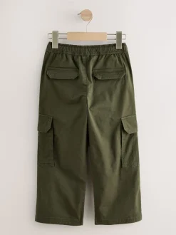 Vert - Pantalon cargo tissé (3-16ans)