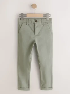 vert - Pantalon chino extensible (3-17ans)