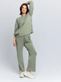 vert - Pantalon de jogging de maternité à jambes larges