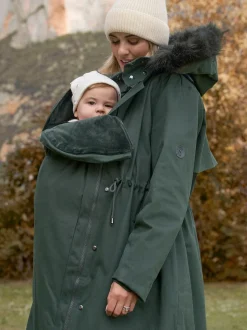 Vert - Parka de Grossesse et de portage Seraphine Premium Sub-Zero rembourrée en duvet 3en1