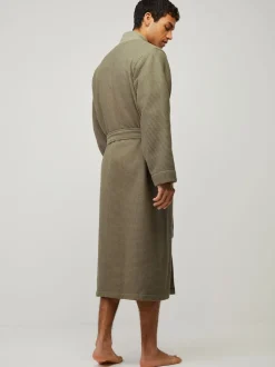 Vert - Peignoir BOSS gaufré à logo