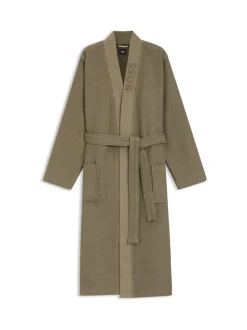 Vert - Peignoir BOSS gaufré à logo