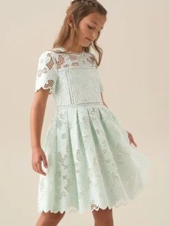 Vert - Robe Angel & Rocket Maeva en dentelle menthe