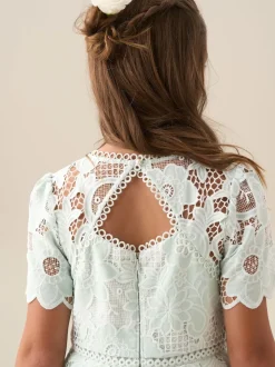 Vert - Robe Angel & Rocket Maeva en dentelle menthe