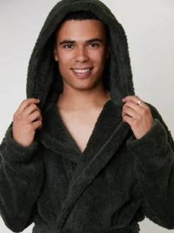 Vert - Robe de chambre à capuche Loungeable Sherpa