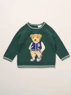 Vert - Rock-A-Bye Baby Boutique Ensemble pull et pantalon en maille ours véritable