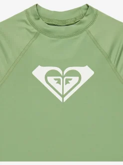 Vert - Roxy Girls Wholehearted à logo à manches courtes