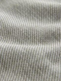 Vert - Shorts en Lin Mélange à taille élastique