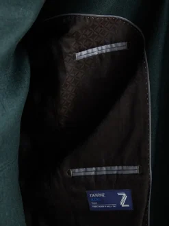 Vert - Slim Fit (Slim Fit) - Veste de costume en flanelle de laine et cachemire mélangées Signature Zignone