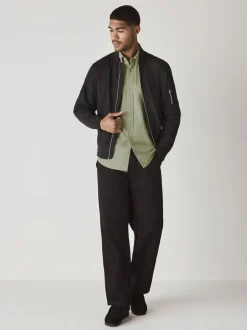 vert - Slim Fit (Slim Fit) - Chemise Oxford à manches longues