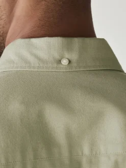 vert - Slim Fit (Slim Fit) - Chemise Oxford à manches longues