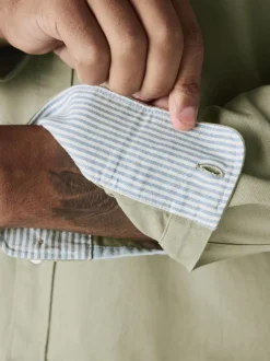 vert - Slim Fit (Slim Fit) - Chemise Oxford à manches longues