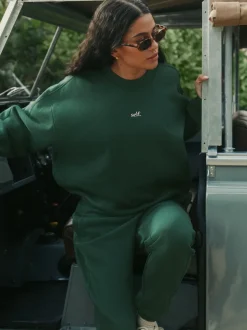 Vert - soi-même. Jogging à poignets