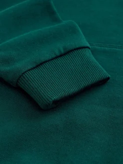 Vert - Sweat à capuche color block (3-16 ans)