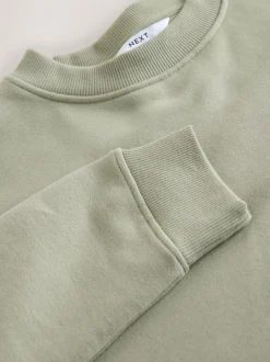 vert - Sweat-shirt super doux Peached Essentials à col rond et coutures