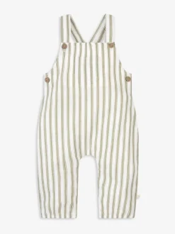 Vert - The Little Tailor Ensemble salopette et t-shirt tissé bébé