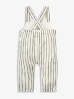 Vert - The Little Tailor Ensemble salopette et t-shirt tissé bébé