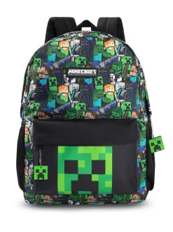 Vert - Vanilla Underground Sac à dos Minecraft Boys Creeper And Zombie imprimé sur l’ensemble