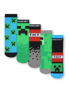 Vert - Vanilla Underground Lot de 5chaussettes au mollet Minecraft TANT