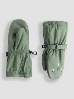 Vert avec dinosaure - Moufles JoJo Maman Bébéenuxux imperméable