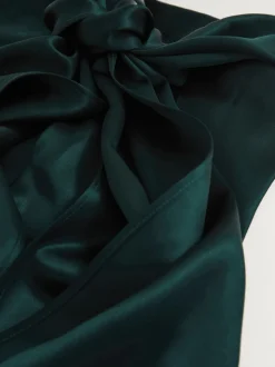 Vert bleu sarcelle - Combinaison Cape Reiss Farah en satin à ceinture