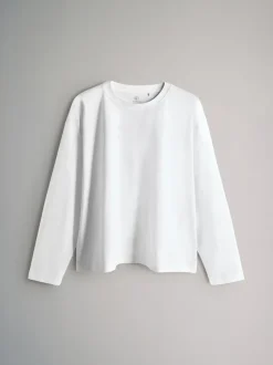 Vert clair/Rose/Blanc/Rayure - The Set lot de 4 t-shirts décontractés à manches longues 100% coton