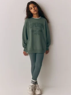 Vert délavé - ensemble Superdry Leggings