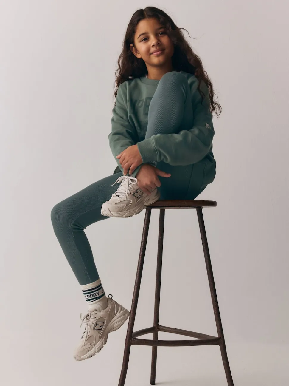 Vert délavé - ensemble Superdry Leggings