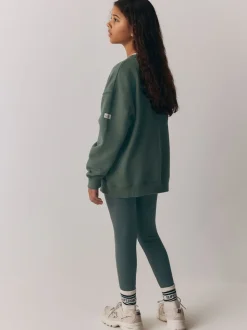 Vert délavé - ensemble Superdry Leggings